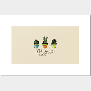 Cactus - Let's Grow Posters and Art